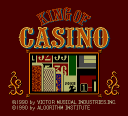 King of Casino title screen for PC Engine